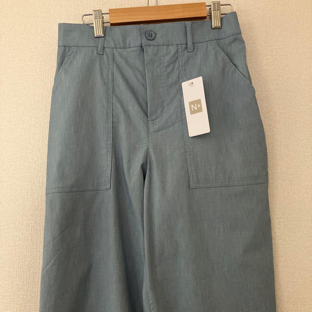 N+ 麻混ストレッチ　ワイドパンツ　 コクーンパンツ　Ｍ — image 2