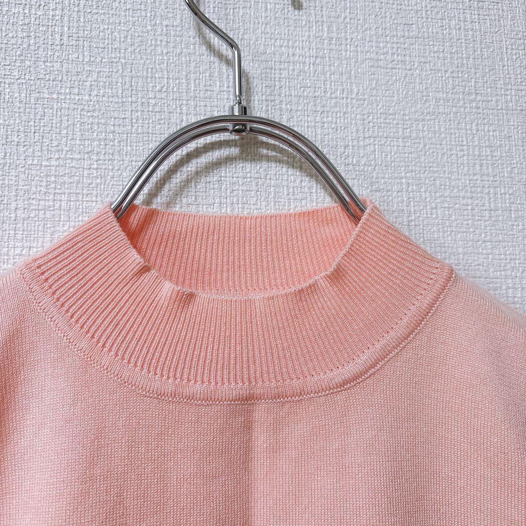 【神戸レタス】モックネックニットセーター ピンク ノースリーブ シンプル 無地 — image 5