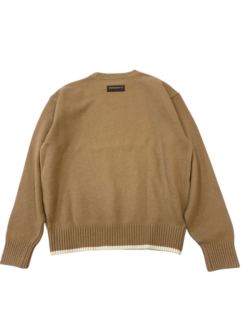 e1075☆GREEN CLUB バックスバニー ニットセーター サイズ3 — image 2