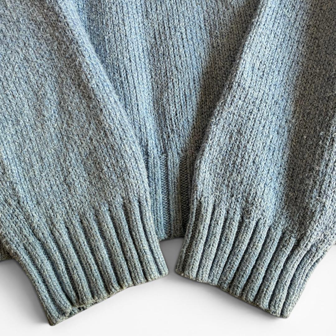 《状態良L人気》ラルフローレンコットンニットブルーワンポイント刺繍ポニーブルー — image 5