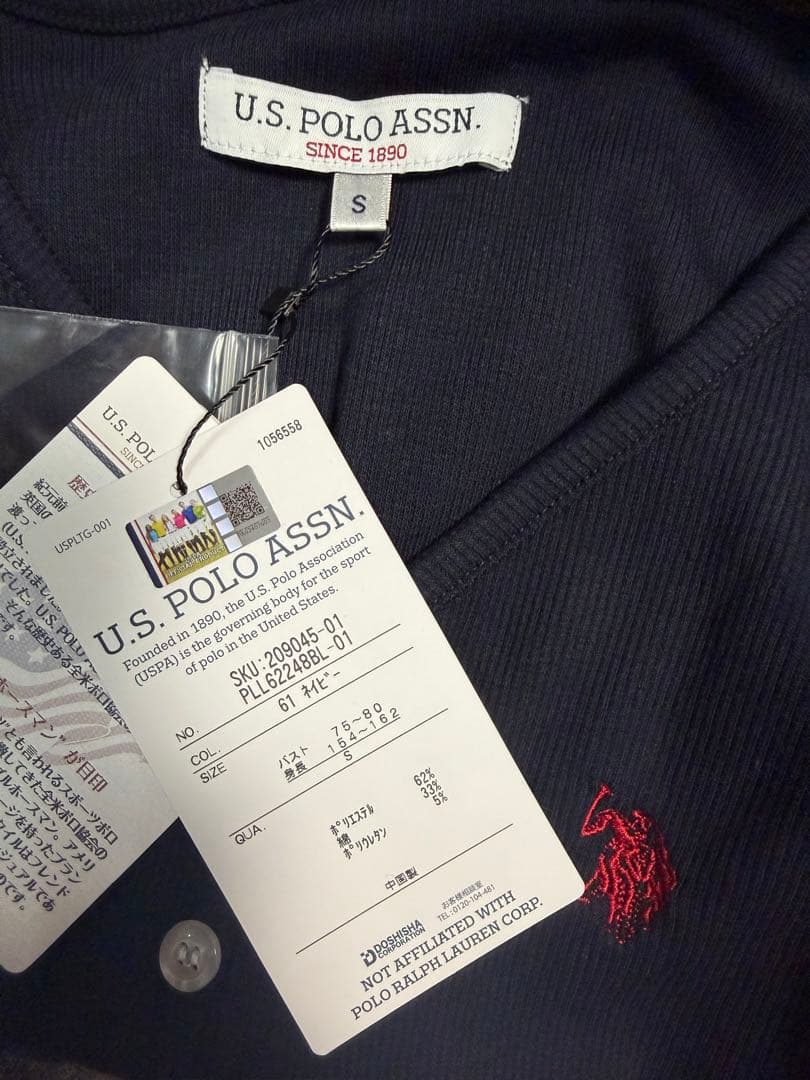 GeeRA【U.S. POLO ASSN】接触冷感Vネックヘンリーリブカットソー — image 3