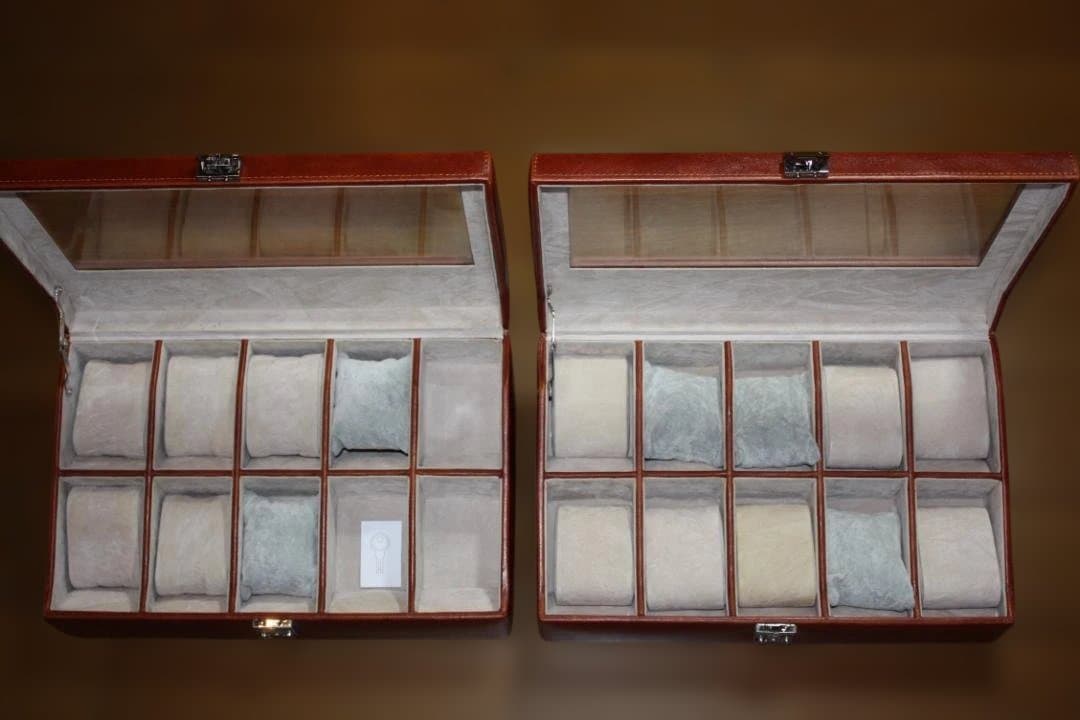 腕時計収納ケース　 10本用 (ＢＯＸ内W寸法６ｃｍ）2個セット　鍵一つのみ — image 2