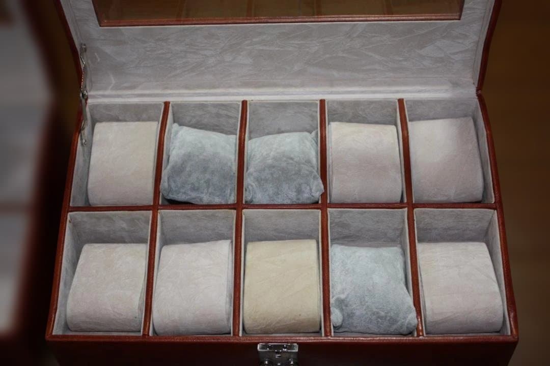 腕時計収納ケース　 10本用 (ＢＯＸ内W寸法６ｃｍ）2個セット　鍵一つのみ — image 3