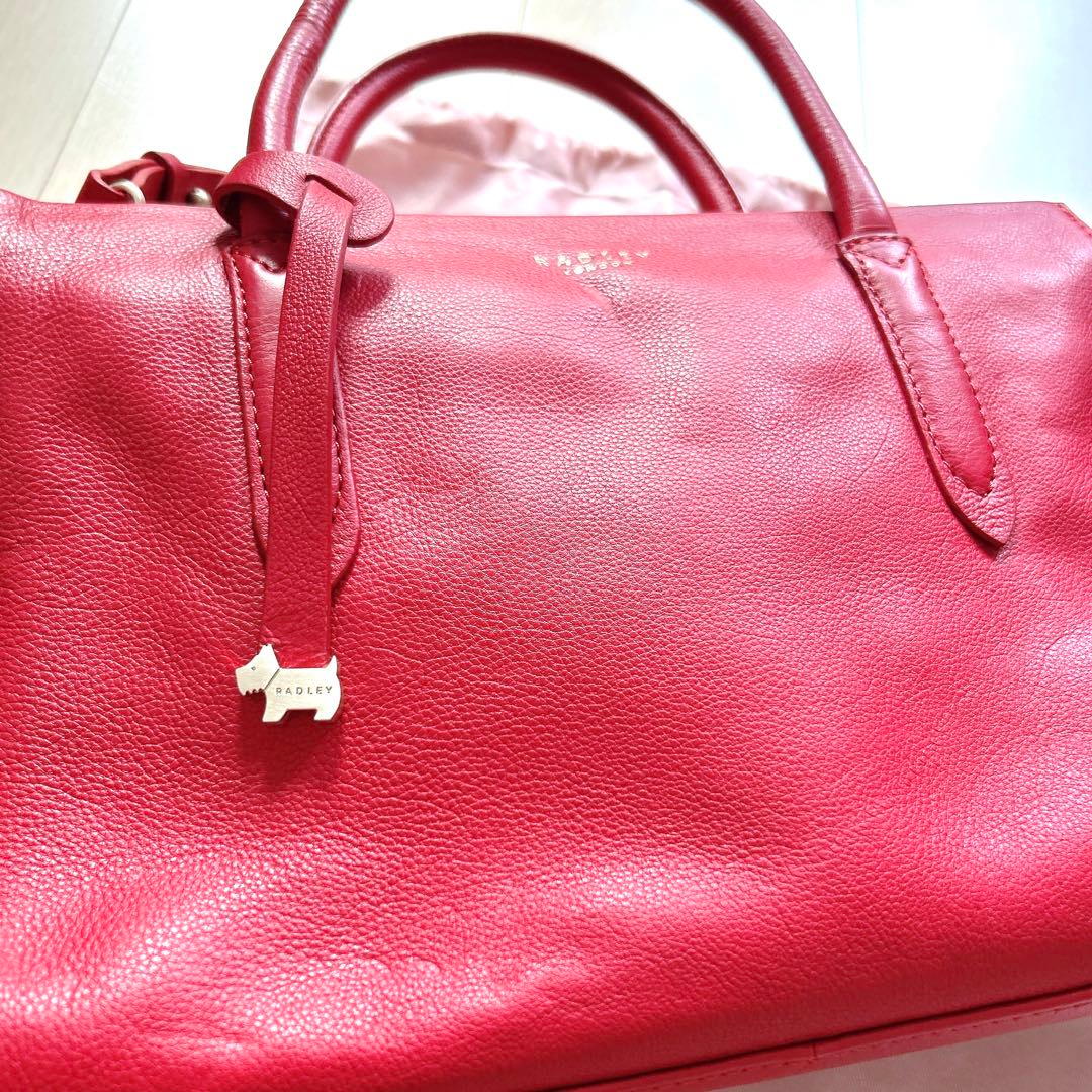 【ほぼ未使用】ラドリーロンドン RADLEY LONDON ハンドバッグ レッド — image 2
