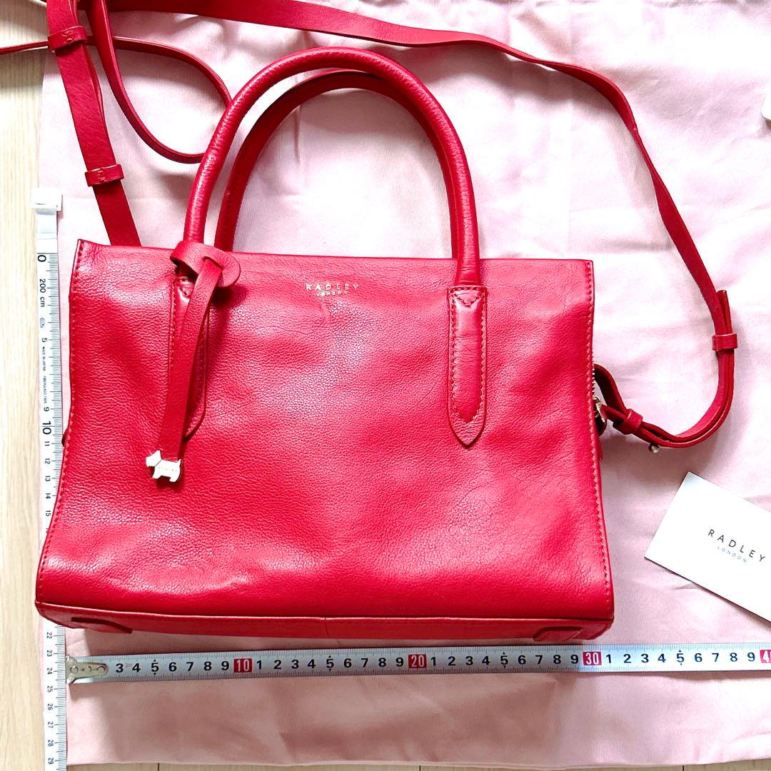 【ほぼ未使用】ラドリーロンドン RADLEY LONDON ハンドバッグ レッド — image 3