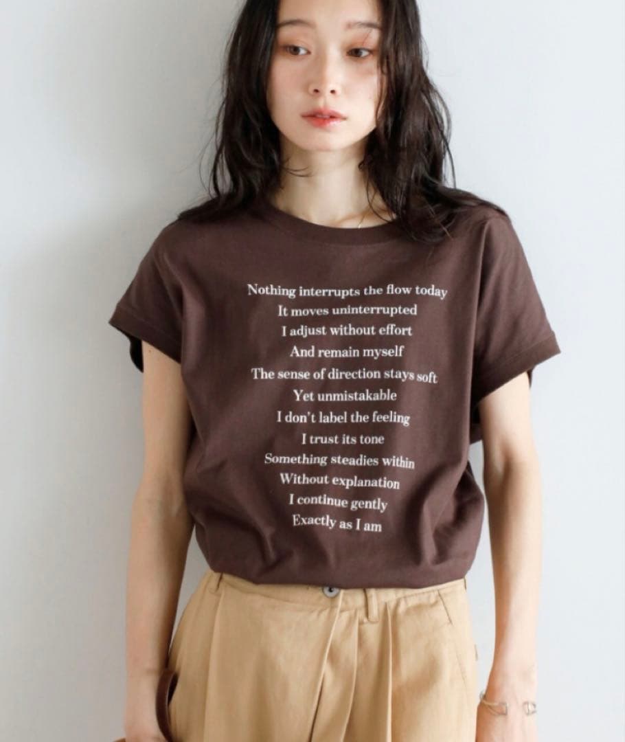 汗染み防止】レタリングプリントフレンチスリーブTシャツ✨ — image 2