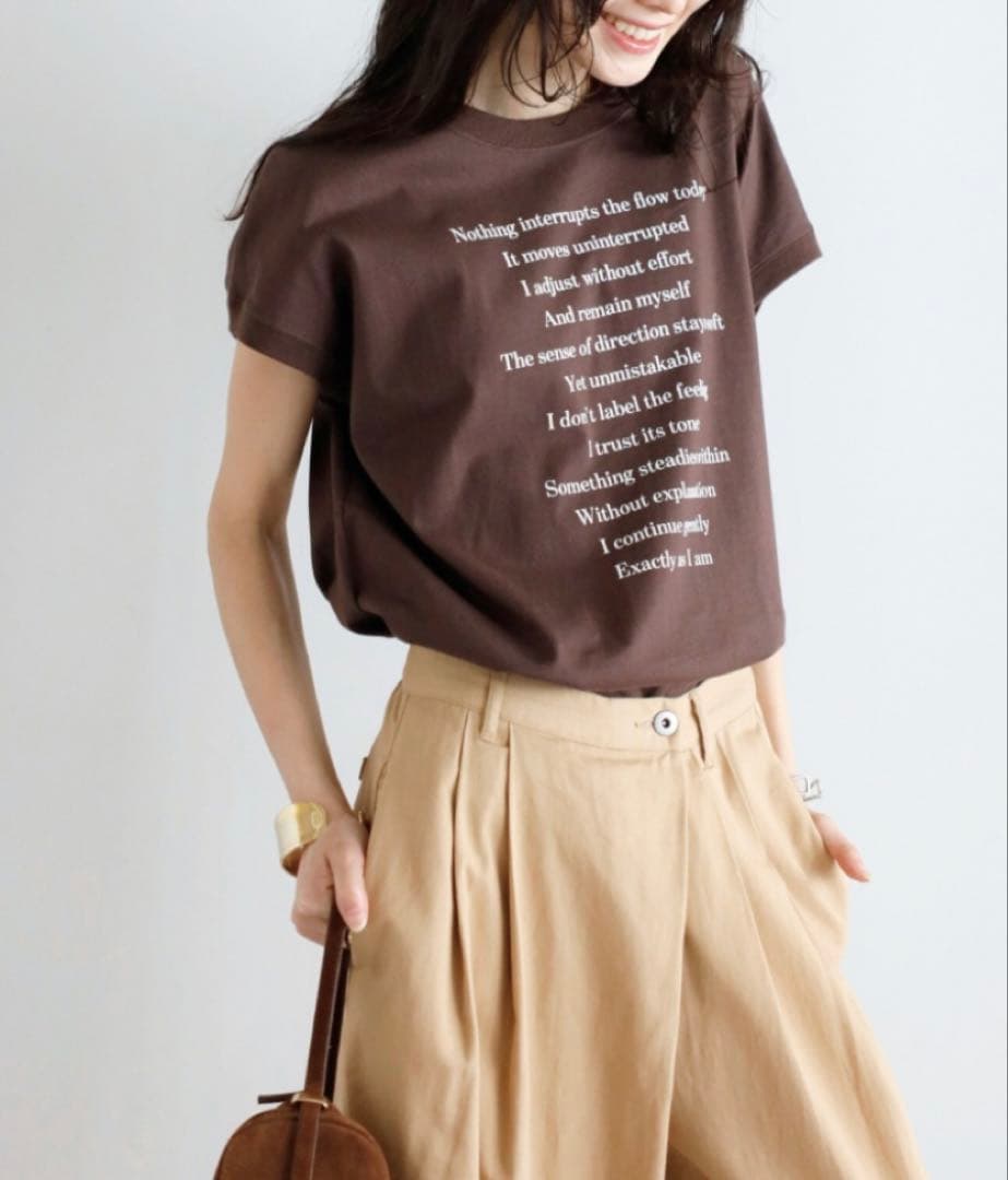 汗染み防止】レタリングプリントフレンチスリーブTシャツ✨ — image 5