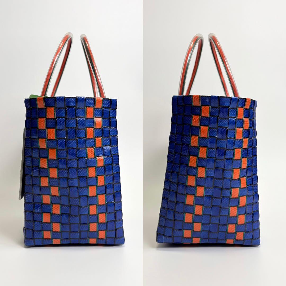 【極美品】MARNI MARKET ピクニック かごバッグ ハンドバッグ ブルー — image 3