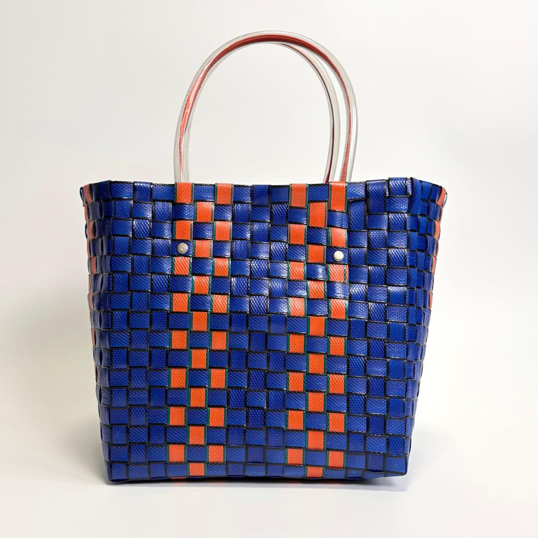 【極美品】MARNI MARKET ピクニック かごバッグ ハンドバッグ ブルー — image 4