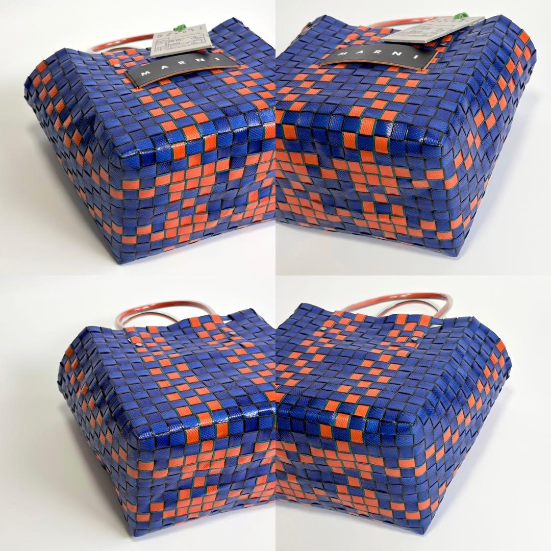 【極美品】MARNI MARKET ピクニック かごバッグ ハンドバッグ ブルー — image 5