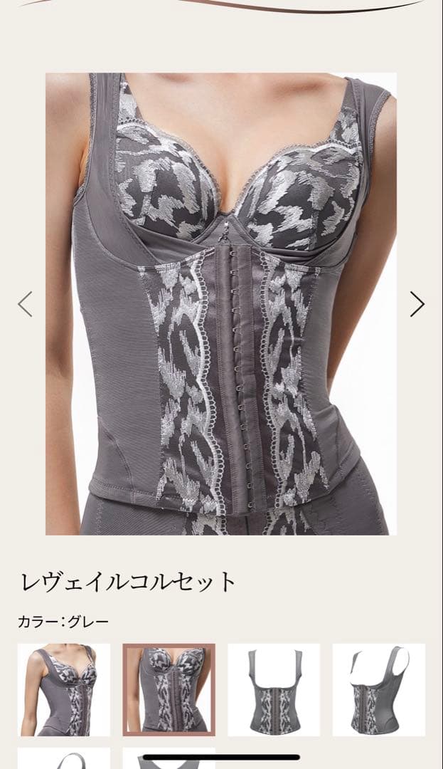 最終値下げレヴェイユコルセット グレー — image 2