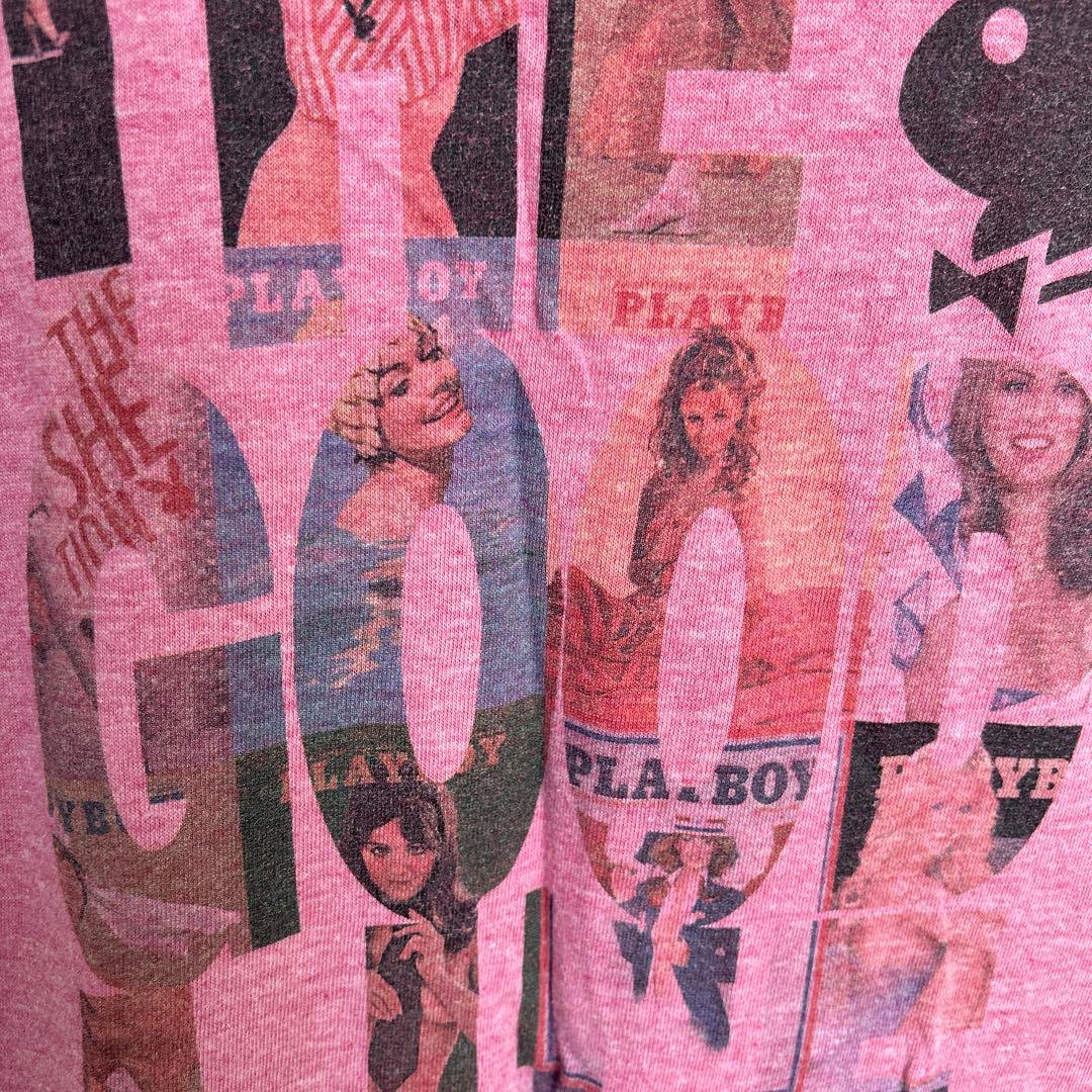 PLAYBOY グラフィックプリント Tシャツ 半袖 ピンク — image 4