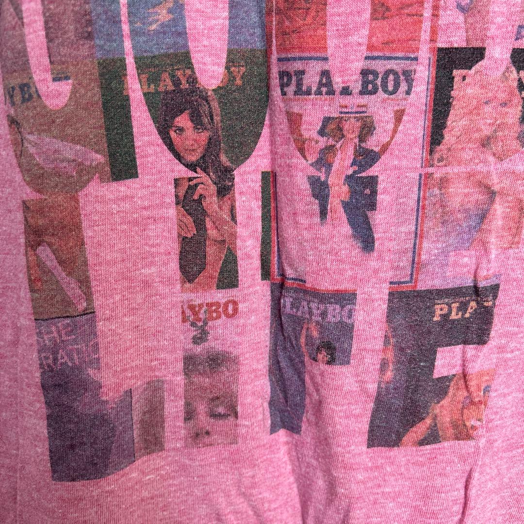 PLAYBOY グラフィックプリント Tシャツ 半袖 ピンク — image 5