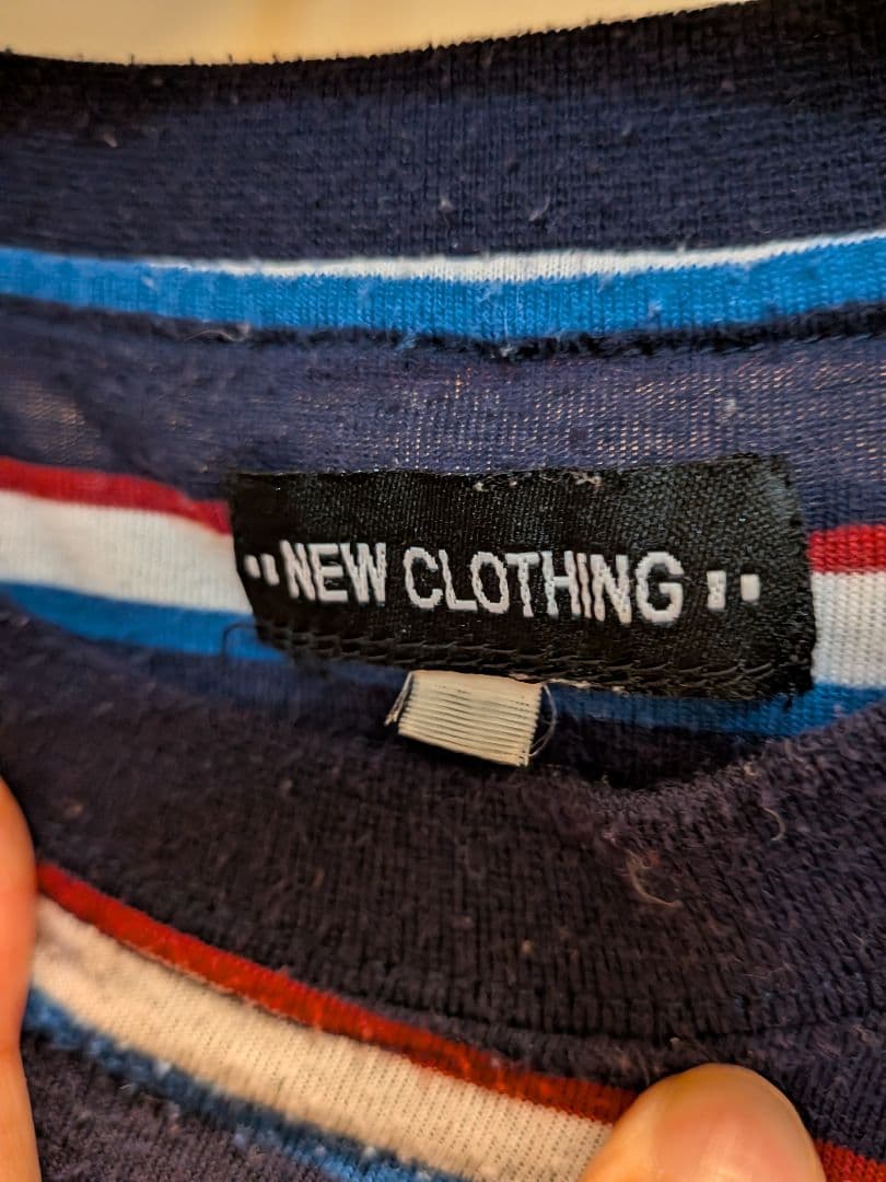 NEW CLOTHING ボーダー柄 長袖カットソーMサイズ — image 3