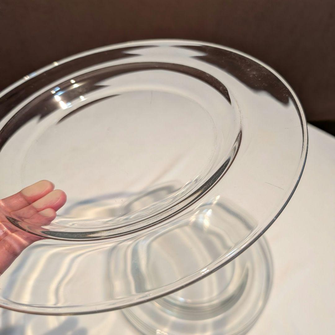 食器　お皿　フレンチ 丸皿　ガラス　2枚セット — image 4
