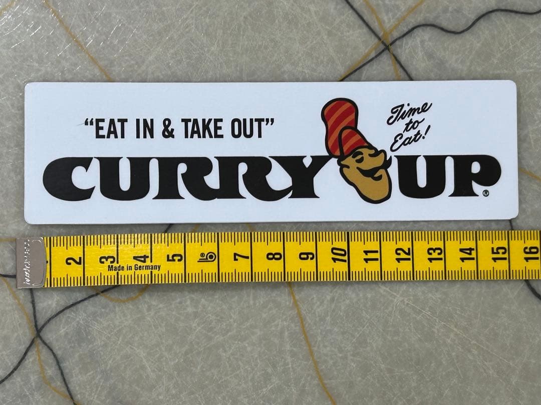 【希少】CURRY UP NIGO ヒューマンメイド 15×4.5㎝ ステッカー — image 3