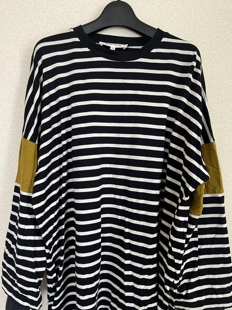 ENFOLD SHIRT LAYERED BORDER PULLOVER — image 2