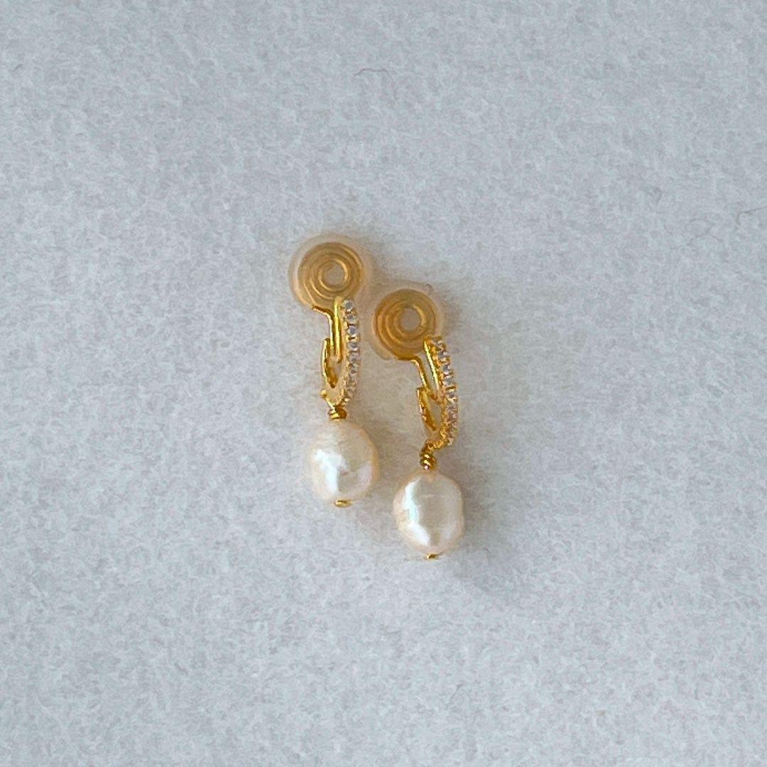 イヤリング 淡水 バロックパール 上品 真珠 新品 痛くない プレゼント 結婚式 — image 3