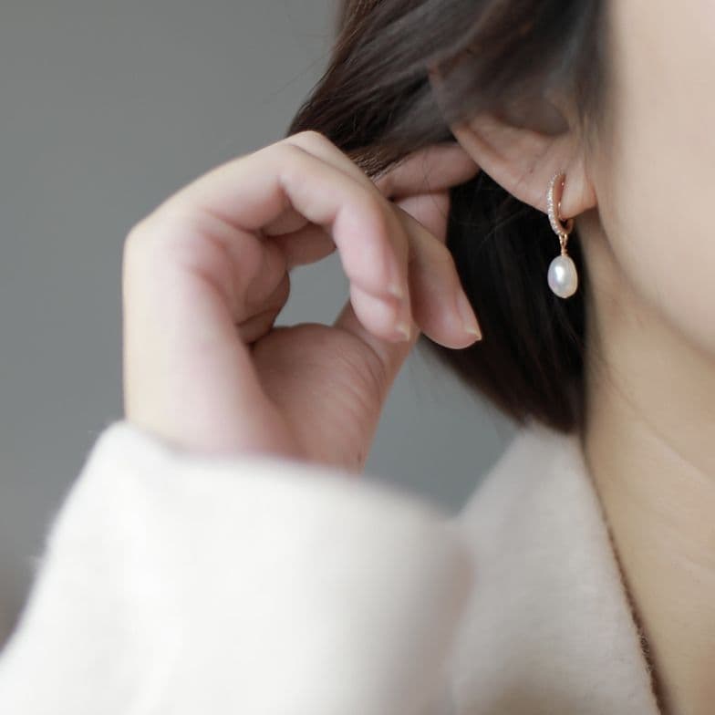 イヤリング 淡水 バロックパール 上品 真珠 新品 痛くない プレゼント 結婚式 — image 4