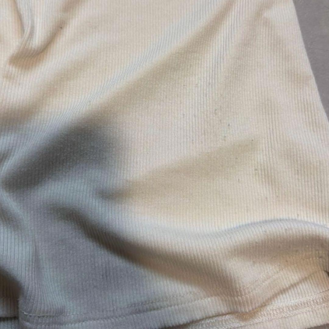 YRZS 長袖 ピチ Tシャツ スタッズ ホワイト 白 — image 3