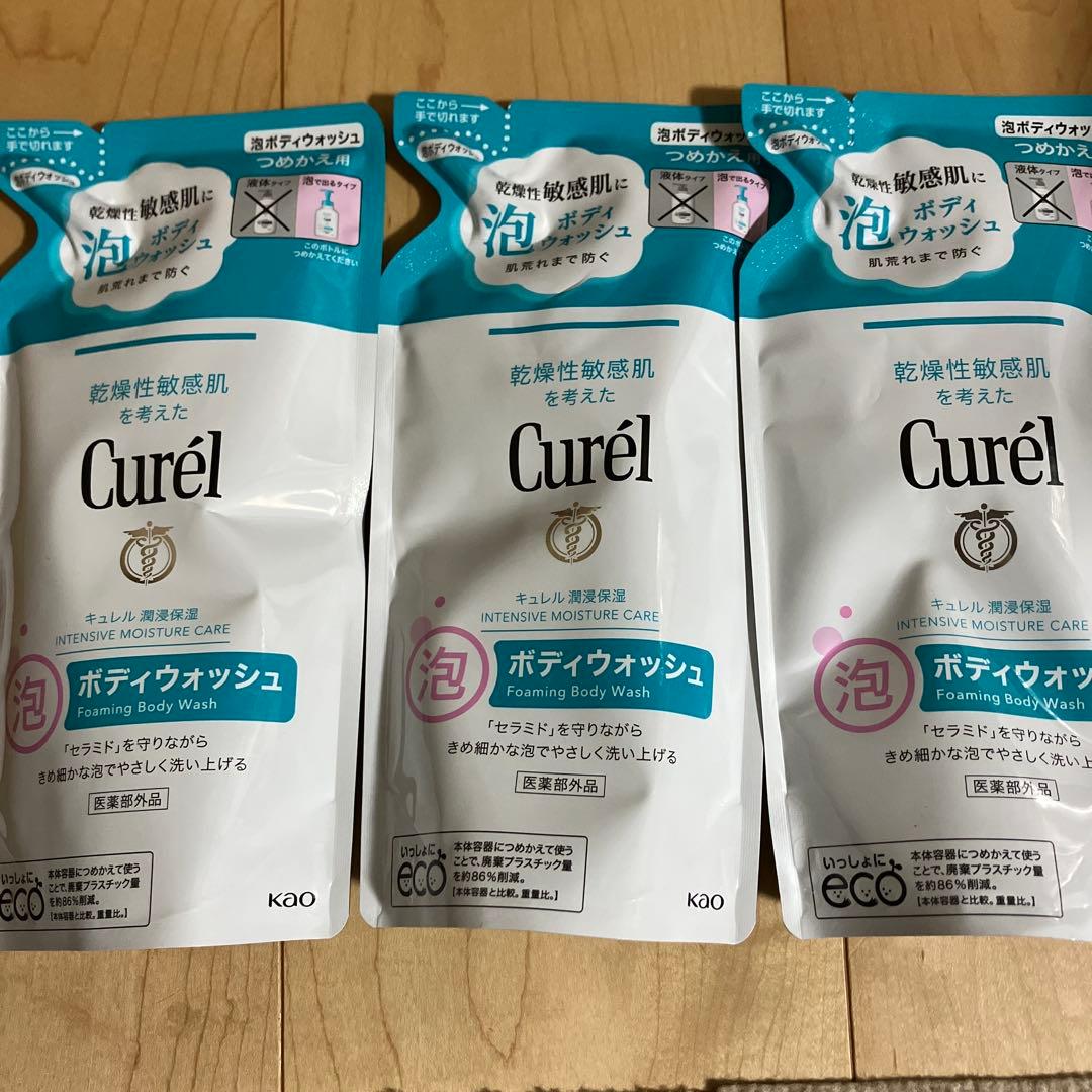 キュレル 薬用 泡ボディウォッシュ 泡で出るタイプ 詰替 380mL　×3個 — image 2