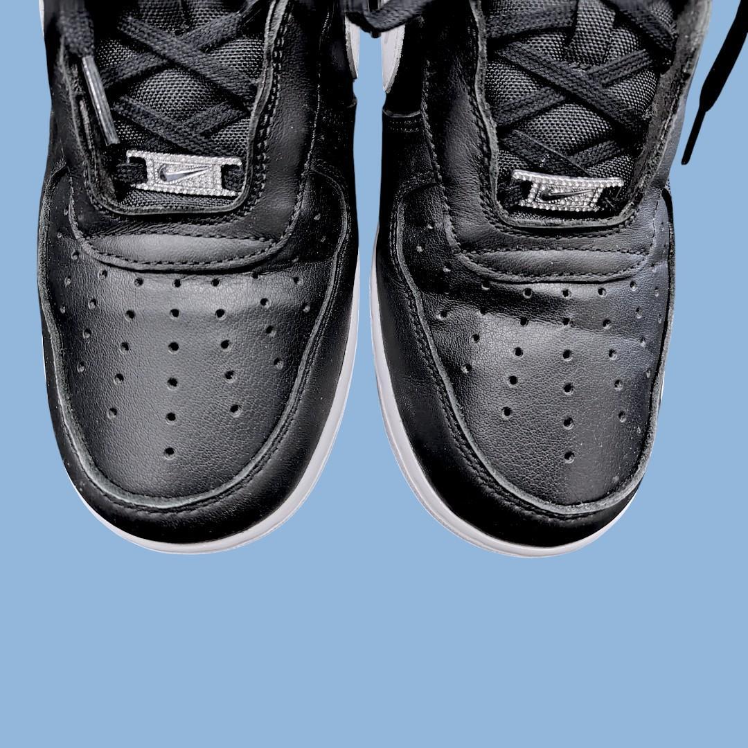 Nike Air Force 1 07 LV8 ブラックレザー デュブレ付 — image 4