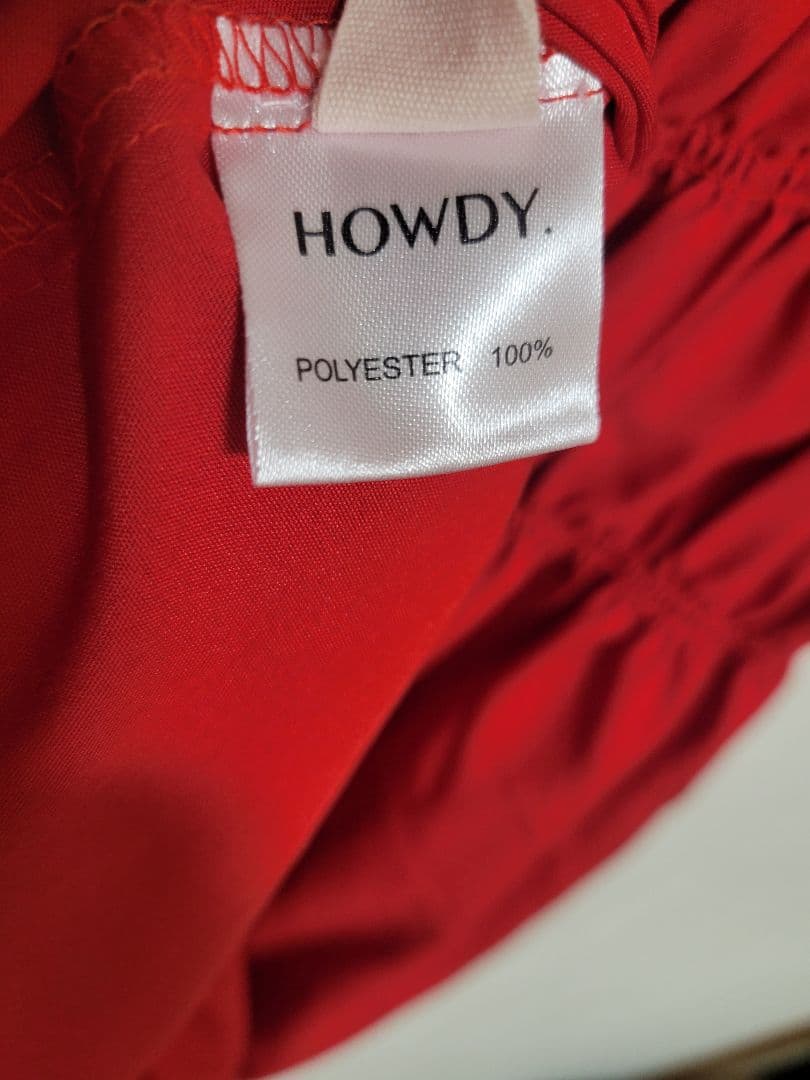 HOWDY キャミワンピース レッド フリーサイズ — image 4