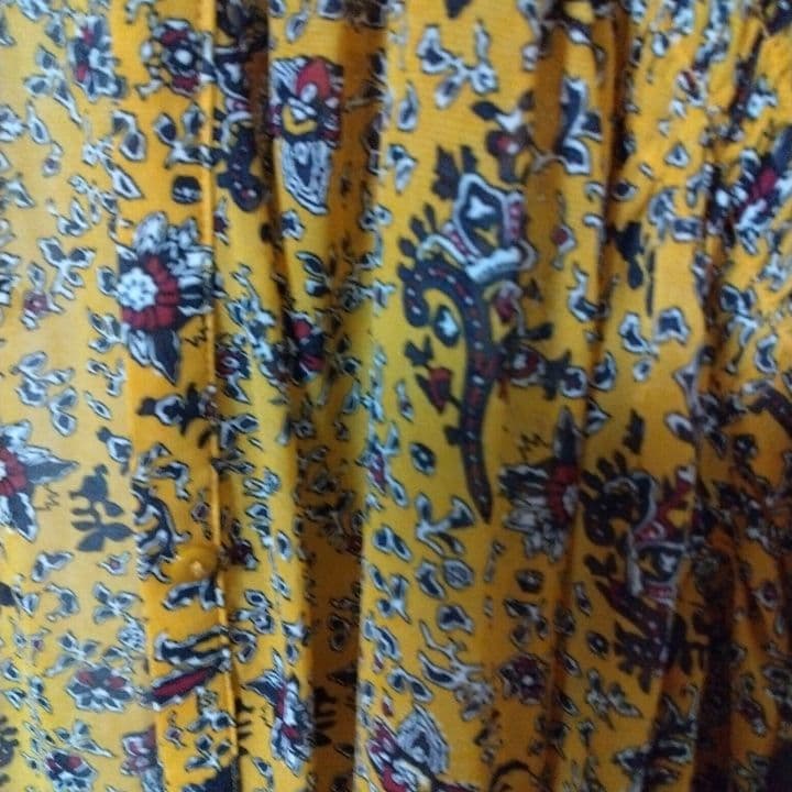花柄 イエロー ロングワンピース — image 2