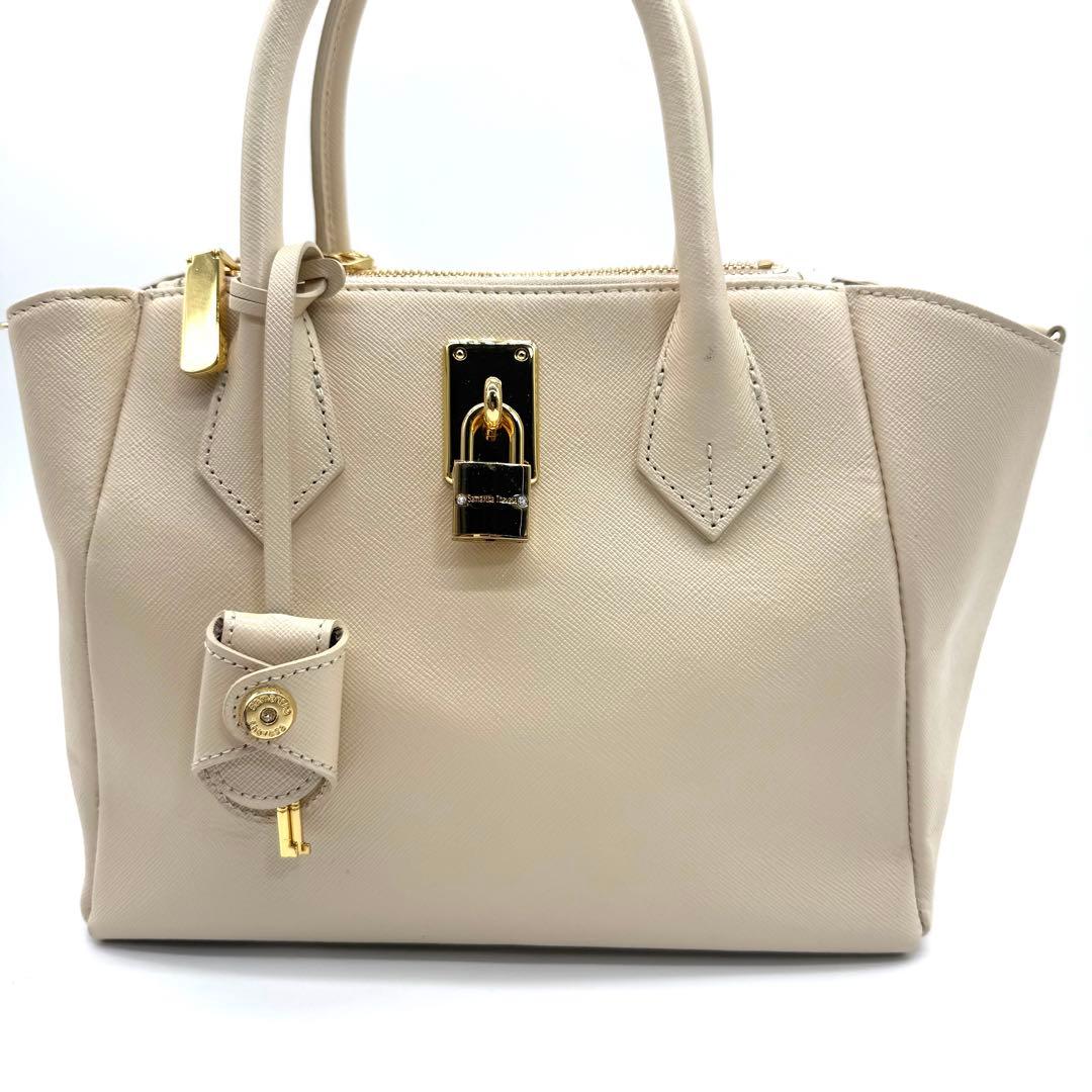 Samantha Thavasa 白 レザー ハンドバッグ 2way 美品 — image 2