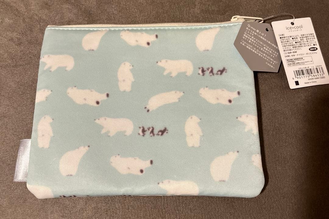 新品❣サンスター文具 接触冷感 ひんやり フラットポーチ アイスクール シロクマ — image 2
