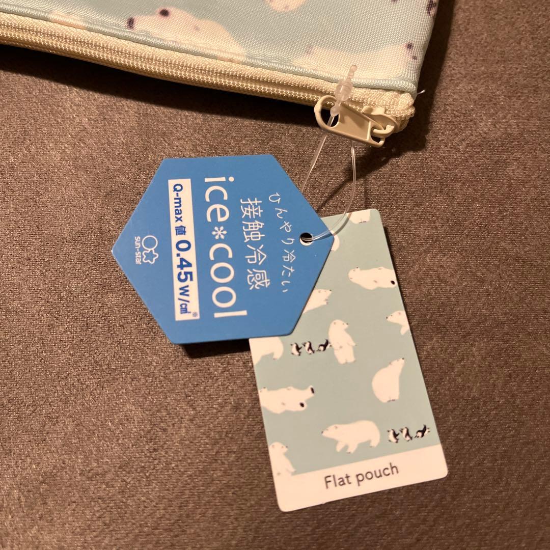 新品❣サンスター文具 接触冷感 ひんやり フラットポーチ アイスクール シロクマ — image 4