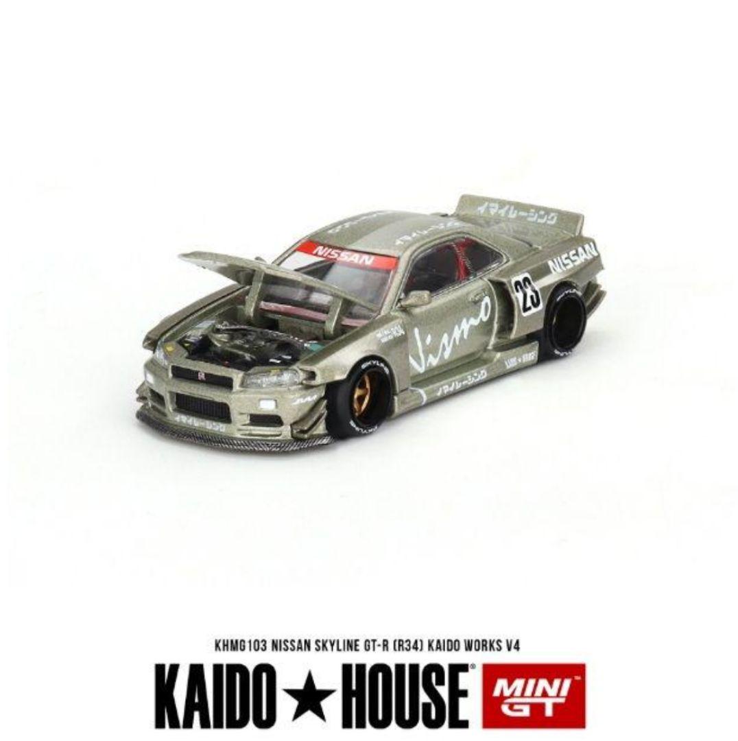 MINI GT x 街道はうす 日産 スカイライン GT-R R34 翡翠 V4 — image 2