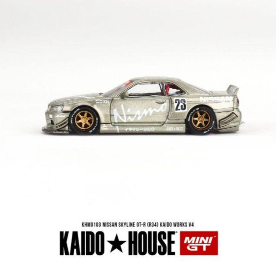 MINI GT x 街道はうす 日産 スカイライン GT-R R34 翡翠 V4 — image 3