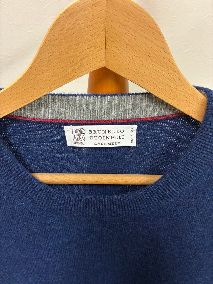 『値下げ』BRUNELLO CUCINELLI ネイビー カシミヤセーター — image 2