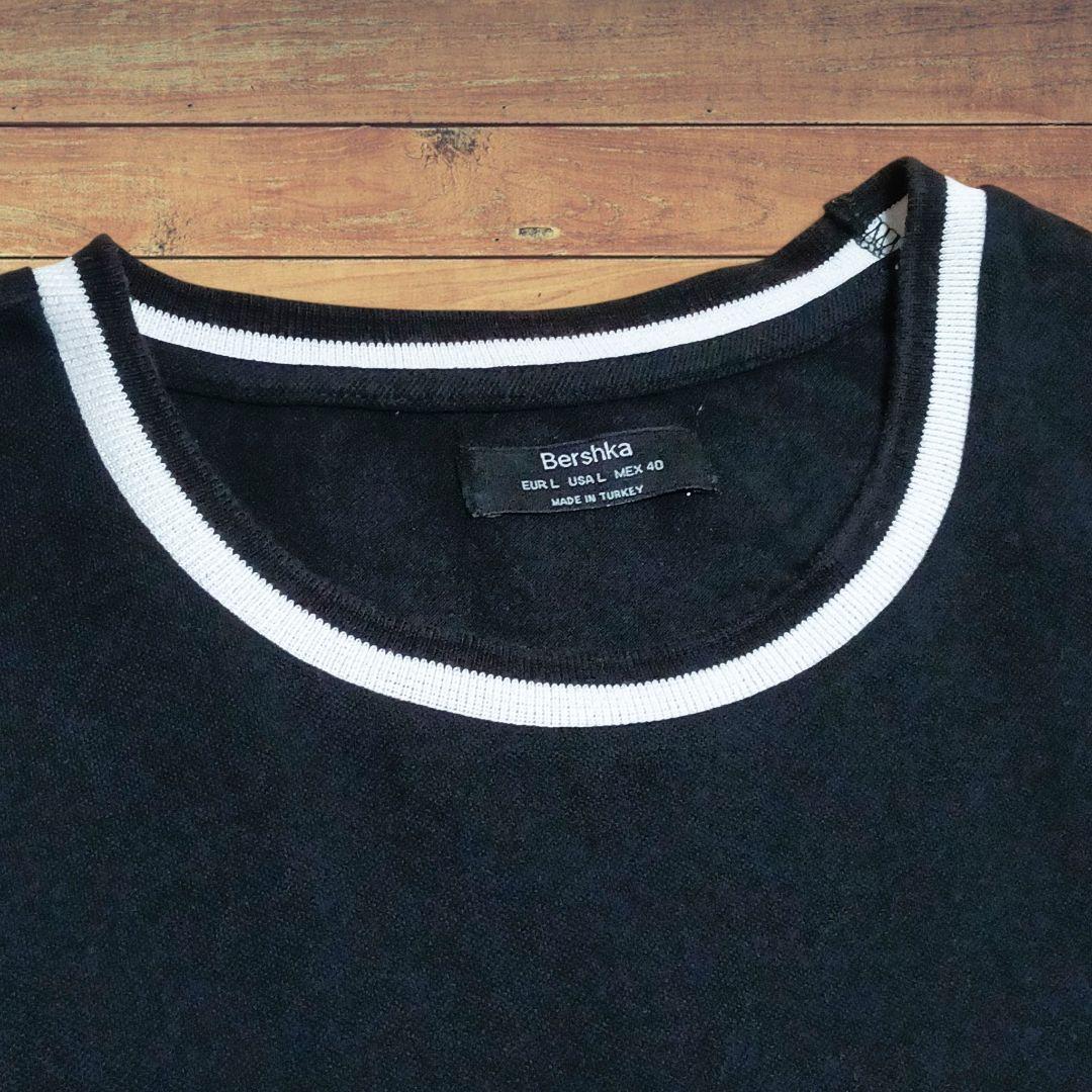 ベルシュカ 鹿の子リンガーTシャツ 黒 L — image 5