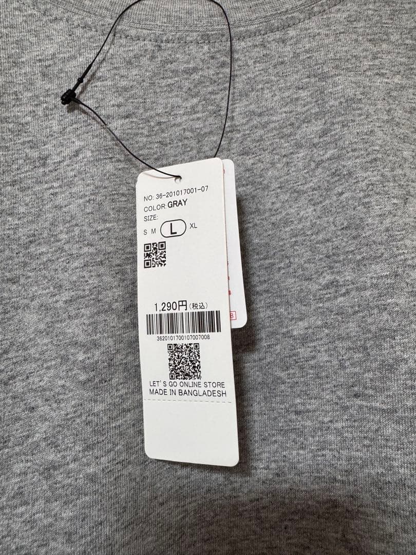 新品タグ付きcoca 廃盤カラー５分袖ビッグTシャツ 杢グレーL — image 5