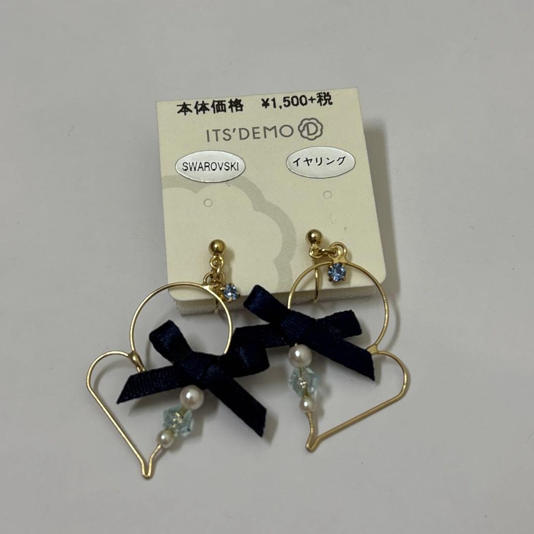 It’s DEMO スワロフスキー使用ハートイヤリング　新品未使用　最終値下げ — image 2