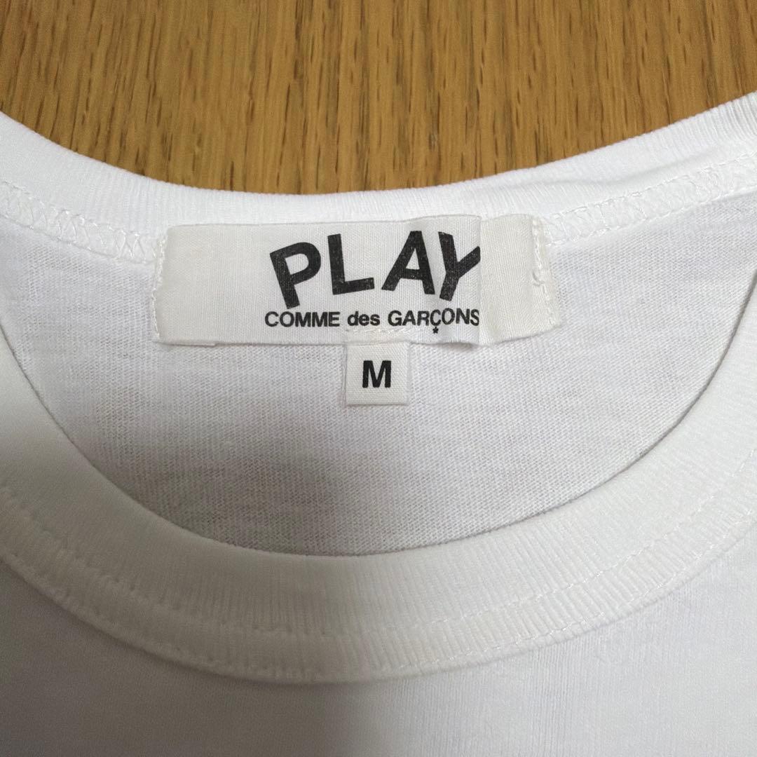 コムデギャルソン Tシャツ M 白 半袖 PLAY 夏 — image 3
