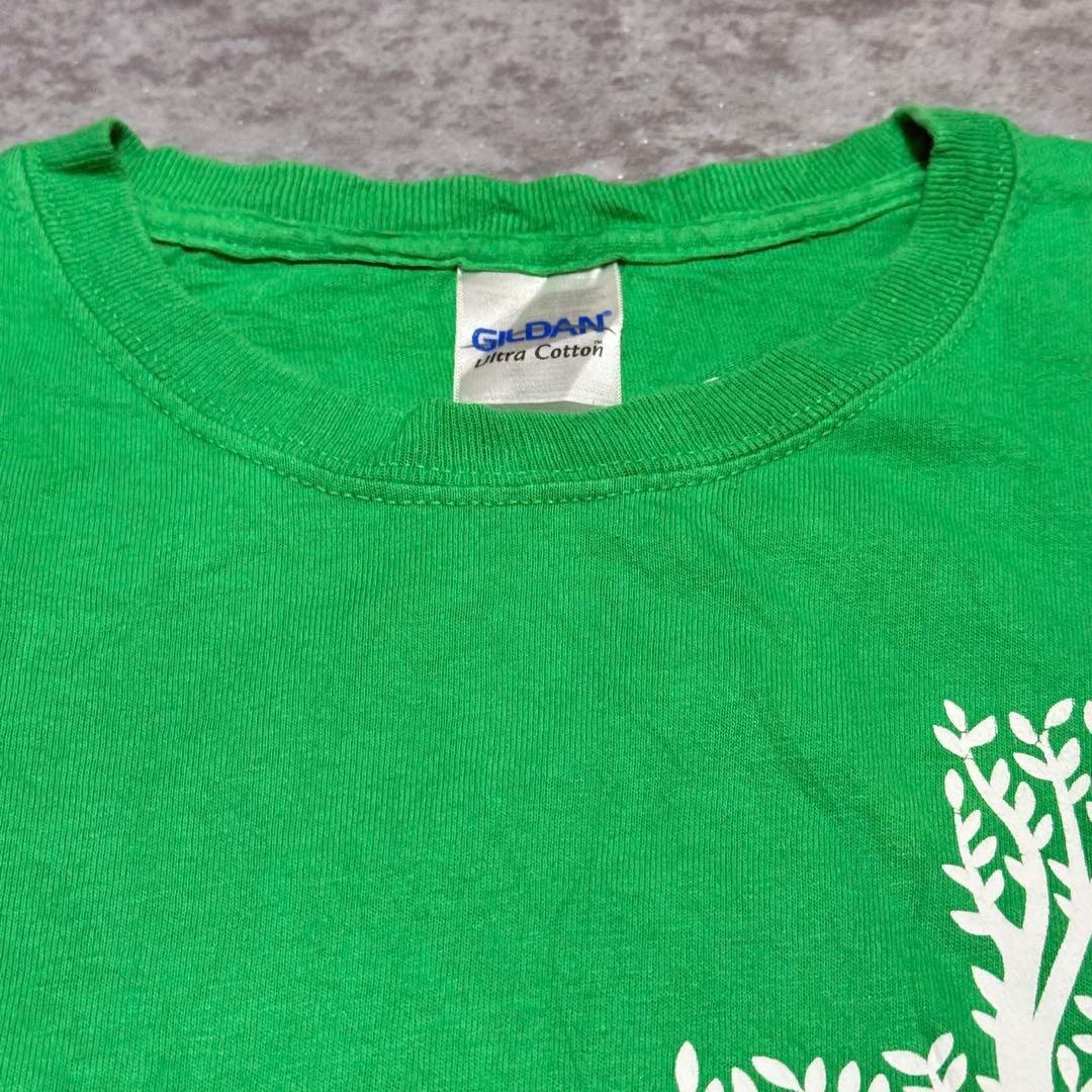 GILDAN TRHS FCA プリント 半袖Tシャツ グリーン M 古着 — image 3