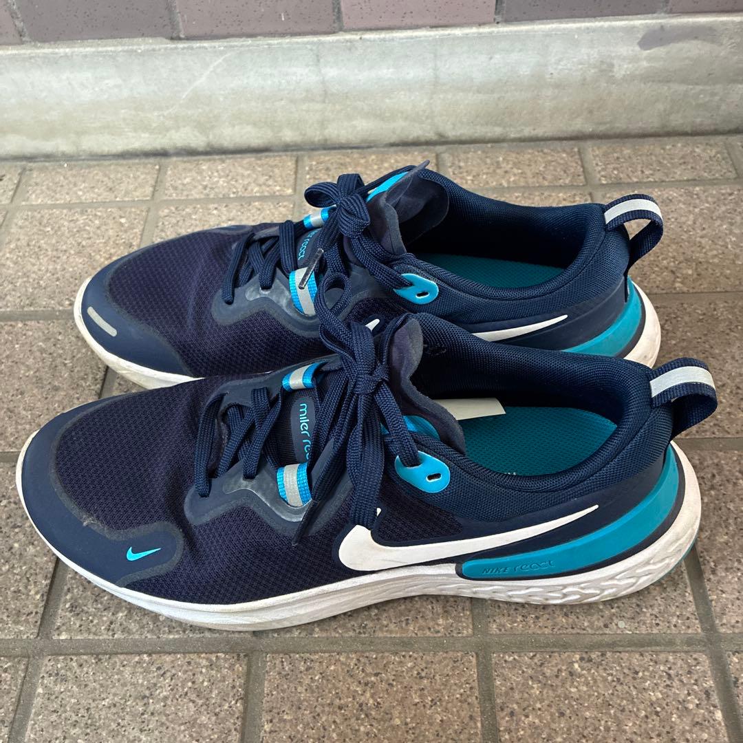 NIKE React Miler ネイビー ランニングシューズ 27.5cm — image 2