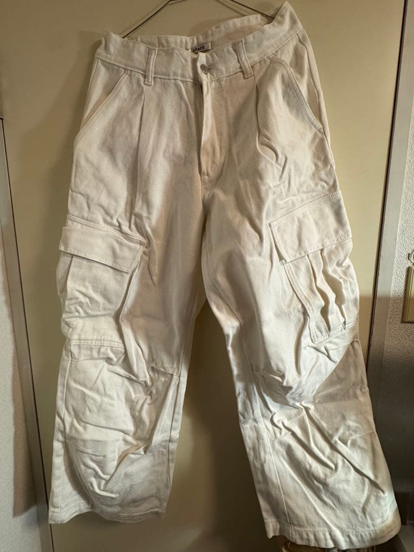 ホワイトデニム　カーゴパンツ swag y2k — image 4