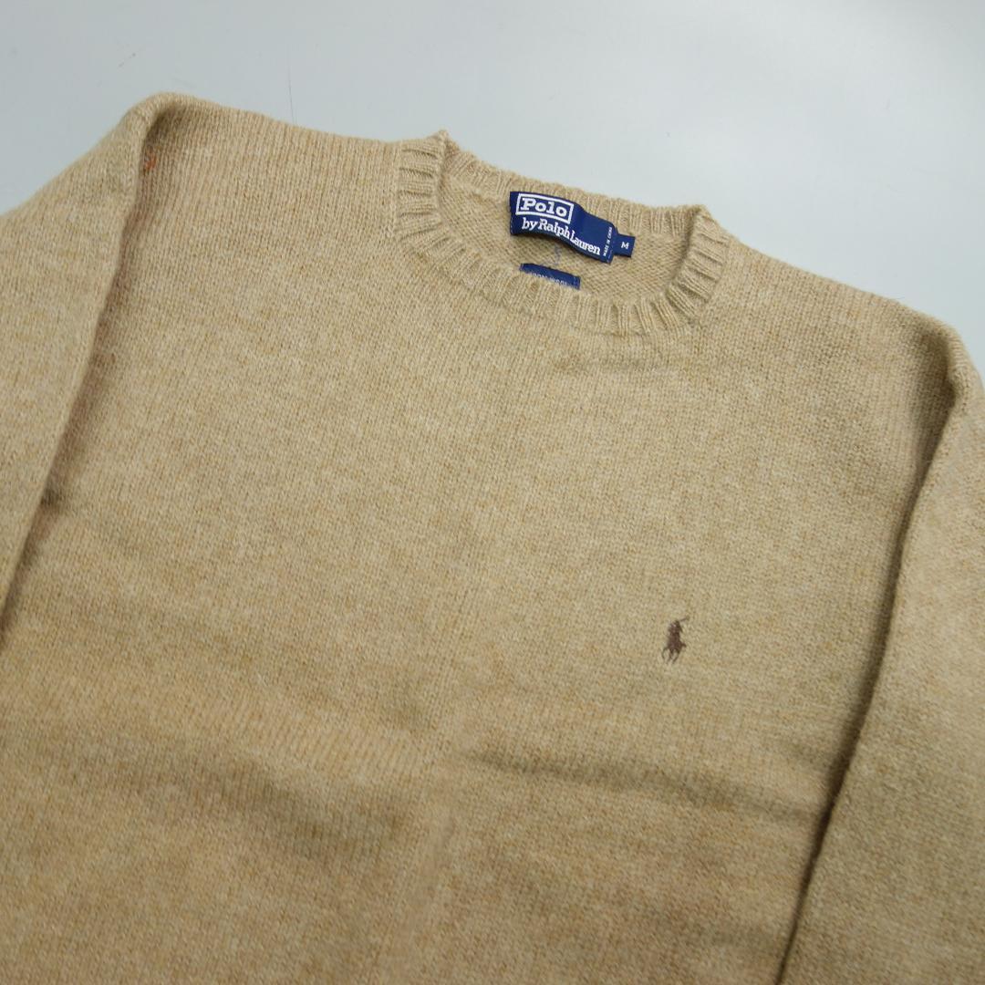 1792 美品 ポロラルフローレン ウール ニット セーター メンズ M — image 5