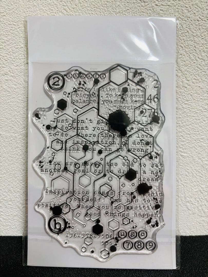AALL & Create スタンプ #384 Lined Hexagons — image 2
