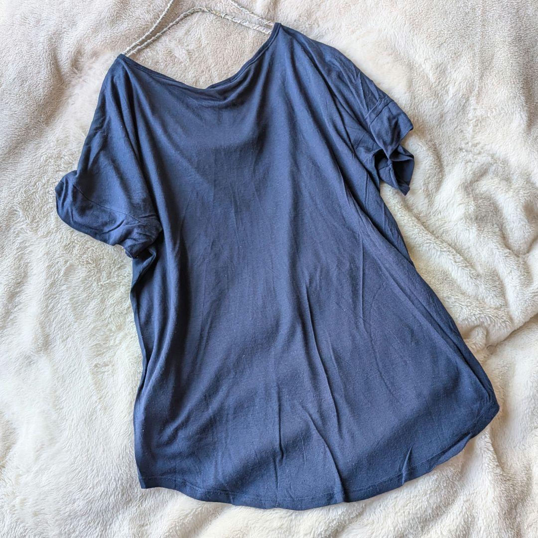 ella moss スタッズ付き 半袖Tシャツ ネイビー Sサイズ — image 2