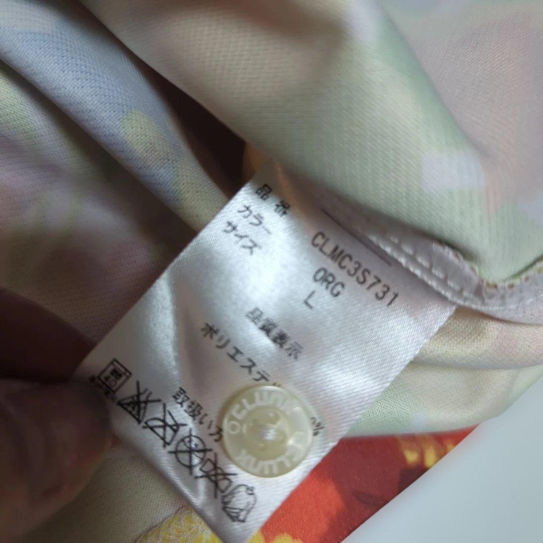 CLUNK 花柄 マルチカラーフラワー柄ポロシャツ Lサイズ — image 4