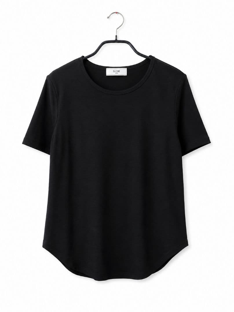 【美品】SLOBE IENA リネン混ジャージーコンパクトTEE ブラック — image 4