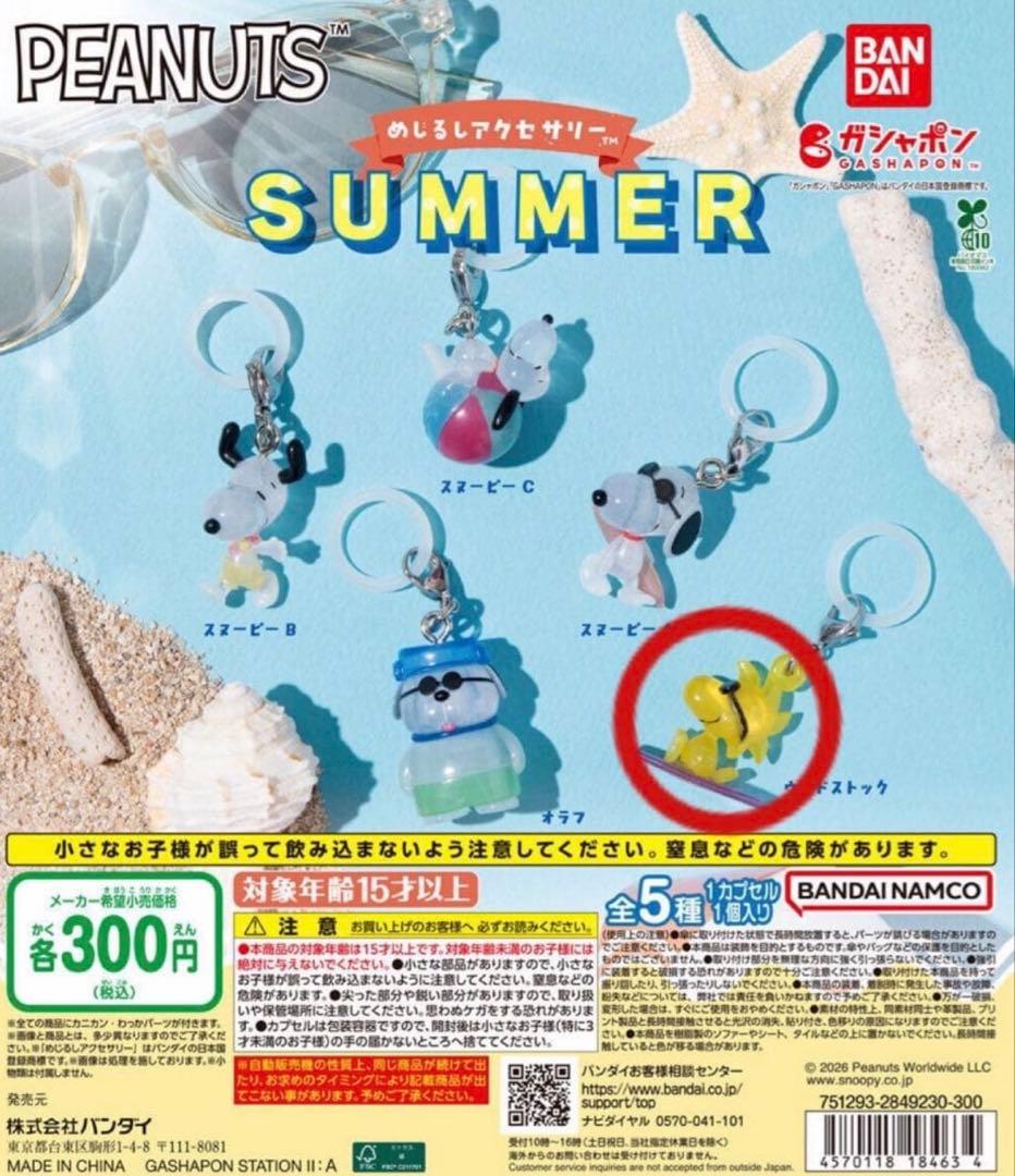 PEANUTS めじるしアクセサリー SUMMER ウッドストック — image 3