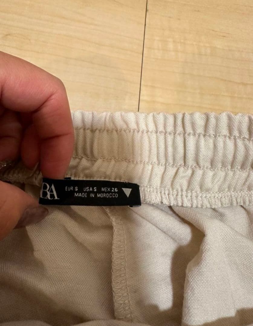 ねこ(*^▽^*)様専用　ZARA パンツ　ベージュ　ホワイト　丈長め — image 5