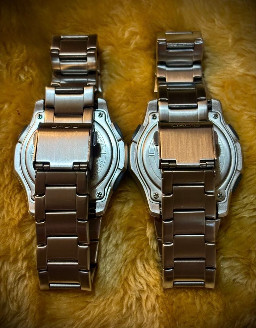 CASIO wave ceptor ５１６１Ｍ６３０　電波ソーラー2本セット美品 — image 2