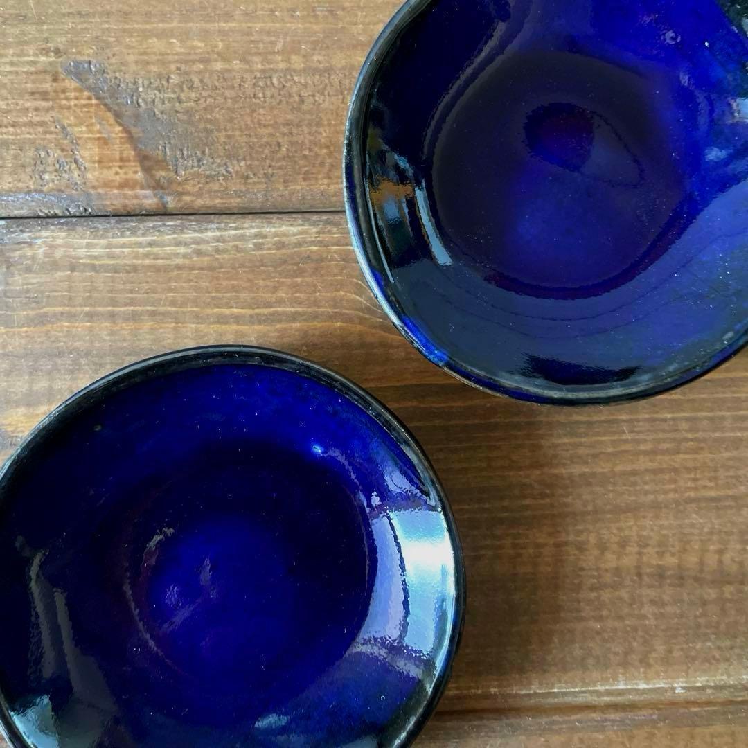 SALE 益子焼 ★瑠璃豆皿 4枚【新品・送料込】 — image 3